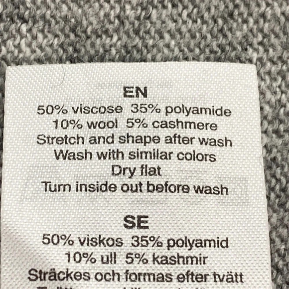 Stockh LM Gray Wool Cashmere Blend Quiet Luxury Asymmetrical Preppy Thea Poncho - Picture 8 of 8